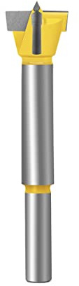 Meccion Forstner Punta per Legno, Carburo Sega a Tazza Ottimo per Realizzare Fori nel Legno Ciechi o Passanti,Lunghezza 19mm