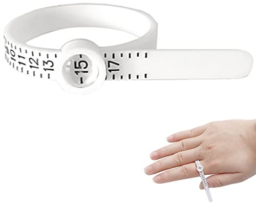 FacynMeBague,Ring Sizer mätset med förstoringsglas | ringstorlek | återanvändbar mering, ringmätare, US 1-17