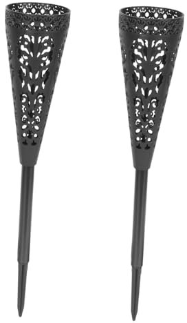 LIFKOME 2pezzi Vasi Da Cimitero Forma Di Cono Per Fiori Artificiali Decorazioni Per Cimitero Con Picchetto Per e Spazi Esterni