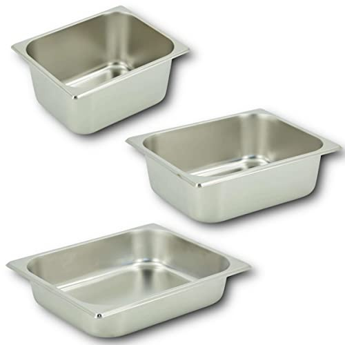 HOOZ GN Behälter 1/1 Edelstahl, 100 mm Höhe Wärmebehälter für Speisen, Gastronormbehälter für lebensmittelechter, Abtropfen oder als Gareinsatz, Hitzebeständiger Gastro