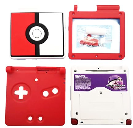 GBASP DIY - Alloggiamento extra per console portatile Gameboy Advance GBA SP, per console portatile Gameboy Advance GBA SP, custodia esterna personalizzata per Poko Balls Edition con pulsanti, viti,