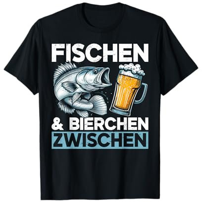 Fischen & Bierchen Zwischen Angler Bier Fischer Fischerhut T-Shirt