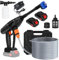 qofezuey Pressure Washer, Electric Power Washer, Battery Powered Pressure Washer, 500PSI Cordless Pressure Washer Power Cleaner with 2 battery and 6-in-1 Nozzle, Handheld Car Power Washer Blue
