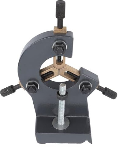 Drehmaschinen-Mittelauflage, Metallfeste Mini-Drehbank-Lünette mit 3 Kontakten, Lünette Zum Drechseln Multifunktionaler Drehmaschinenstabilisator Fest für 0618 CJ18 CJ0618A 7x12