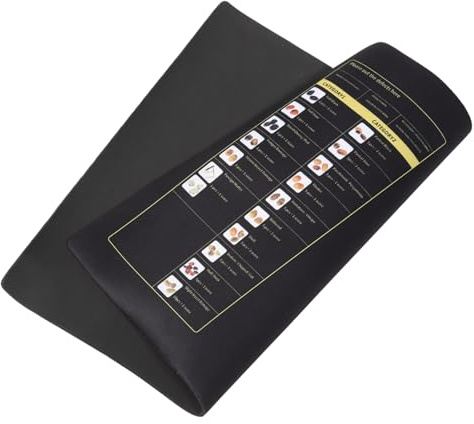 ANDRESLAD Black Coffee Beans Classification Pad with Folding Design Made of Flexible Glue Espresso Bean Sorting Mat for Home Use Easy and Sturdy