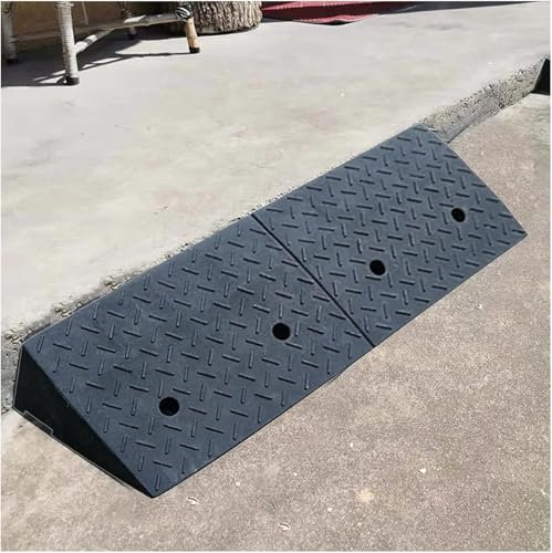 Ramps Threshold Ramp, Rubber Ramp for Driveway/Scooters/Cars, 2inch/ 3inch/ 3.5inch/ 4inch/5 Inch Rise Entry Transition Ramp with Mount Srews, Garden Doorways Sheds(98x25x7cm/38.5x9.8x2.7in)