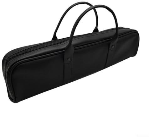 Flöten-Tasche, weiches Futter, 16 Löcher, 17 Löcher, Flötenetui mit verstellbarer Falle, PU-Ledertasche, gepolsterte Leder-Konzertflöten-Tasche (16 Löcher)