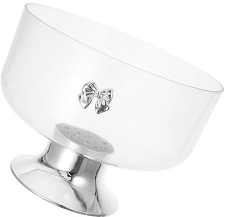 AUTSUPPL Glass Trifle Bowl on Stand, Round Acrylic Footed Fruit Bowl with 20cm Height, 23cm Deep Capacity, Stable Pedestal Design for Snacks, Party Decoration and Kitchen Table Decor
