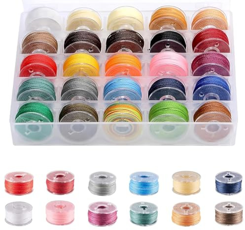 25 Rouleaux Fil de Nylon Tressée Corde,Fil Macramé,0.55mm x 10m Fil de Cire,pour Bracelet Collier la Fabrication de Bijoux Bricolage Artisanat