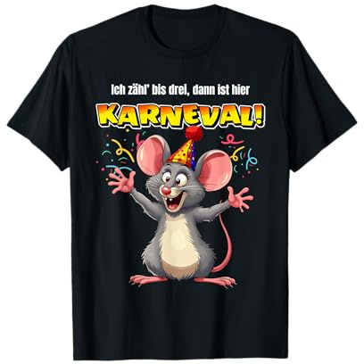 Karneval Maus Clown Kostüm Köln Kölle Alaaf Helau Lustig T-Shirt