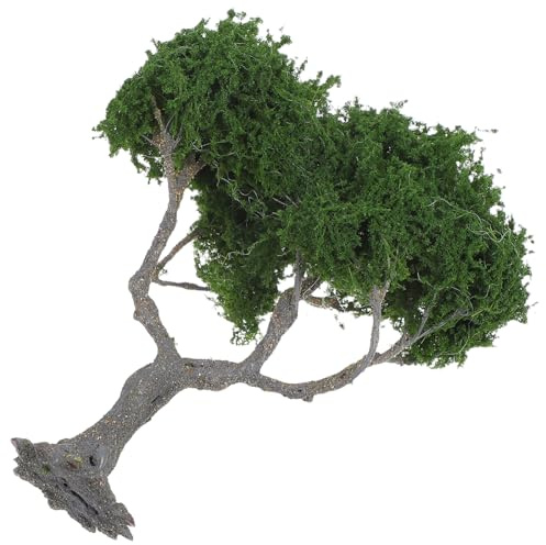 LOORGVEL Miniaturbaum Modellbaum für Landschaft Modellbau aus Kunststoff und Draht Realistische Grüne Bäume mit Lebensechtem Design für Modelleisenbahn und Selbstgemacht Landschaft