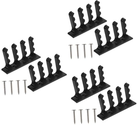 ibasenice 3 Sätze Tütze Wand Halterung Wandbogenhalter Jagd Lagerung Montiert Bögen Klobürste Wandmontage Geldschrank Multiple Pfeilhalterregal Bow Rack Abs Black 2 Stücke * 3