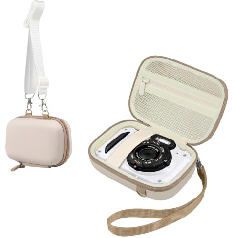 Leayjeen Custodia impermeabile per fotocamera Kodak PIXPRO WPZ2 - Bianco | Custodia rigida impermeabile in EVA, compatibile con Kodak PIXPRO WPZ2, borsa da viaggio antiurto con tracolla staccabile