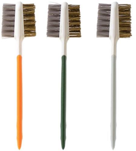 VICASKY 3pcs Kitchen Cleaning Brush Gas Stove Brush Double-ended Stainless Steel Wire for Kitchen Cooktop Cleaning Tools