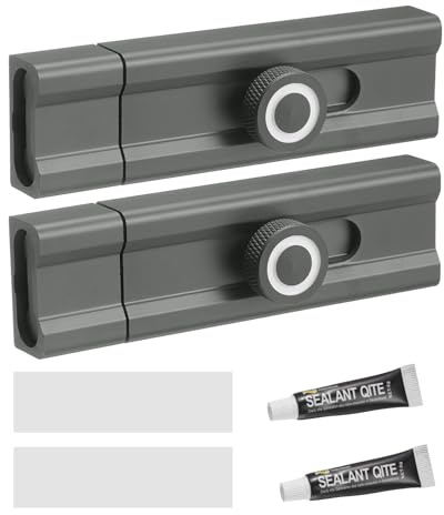 PATIKIL Catenaccio A Scorrimento 4 2Pz Lega Alluminio Senza Chiave Sicurezza Catenaccio A Scorrimento Serratura A Catenaccio Per Porta A Fil O Incassata Armadio Porta Camera Letto Grigio