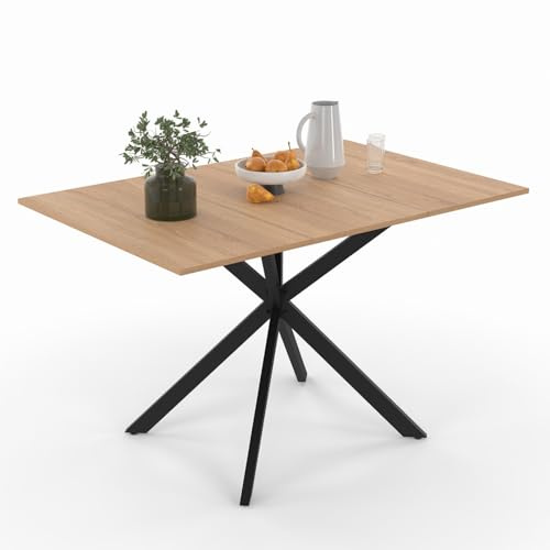 IDMarket - Table à Manger Extensible carrée Alix 80-120 cm Pied araignée