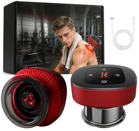 Aokitec Appareil Ventouse Électrique Homme - Masseur de Dos à Aspiration Dynamique pour Relaxation Musculaire, Apaisement Profond Fitness, Travail et Longs Trajets