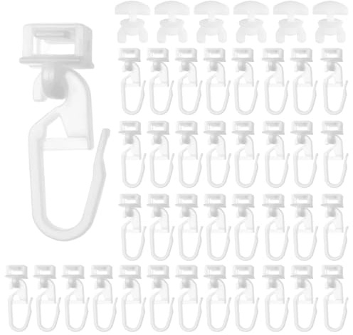 100 Piezas Ganchos para Cortinas, Ganchos Cortinas Riel
