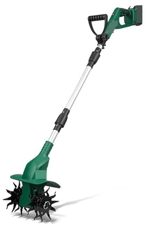 Rototiller Eléctrico Sin Escobillas, Cultivador, Cortacésped, Escarificador Inalámbrico, Herramienta De Jardín For Pin Batería 21V Potente Y Eficiente