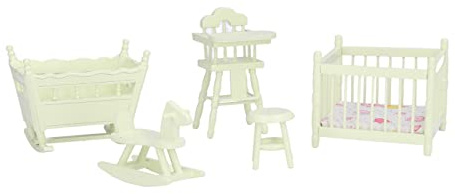 Stylebest Miniatur-Möbel, Puppenhaus-Krippe, Wunderschönes Design und DIY-Dekoration für 1:12-Puppenhaus-Szene, Birke