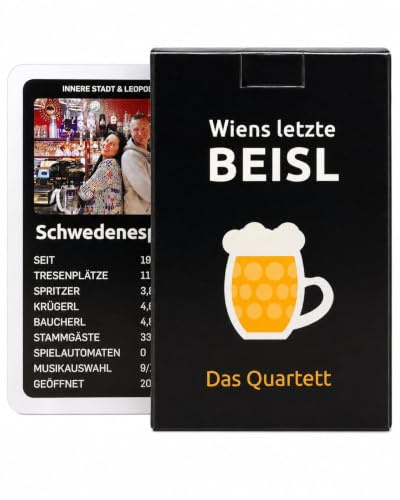 WESTCRAFT Kneipen Quiz Quartett Jeu de cartes | Kiezkneipen à Hambourg, Vienne, Veedels Köln, Munich Boazn & Berlin – Parfait pour les bancs de banlieue, les comptoirs et les nostalgiques de pub