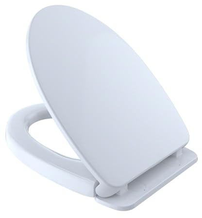 TOTO SoftClose Slow Close Elongated Toilet Seat and Lid, Cotton White - SS124#01