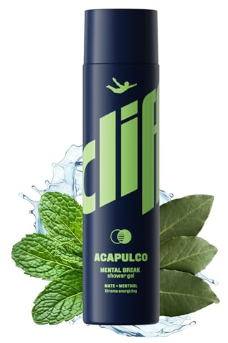 Cliff Duschgel Acapulco – Energizing Shower Gel für Herren mit Mate & Menthol – für Männer Mental Break 250ml