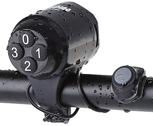Campanello di allarme elettronico per bicicletta con sonde a forma di sirena, impermeabile per manubrio della bicicletta, compatibile con tutte le biciclette, campanello di sorveglianza di sicurezza, batteria inclusa