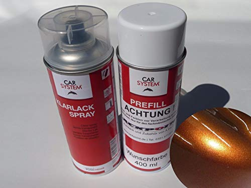 Lackpoint Spraydose Set 400ml Basislack für VW Audi LY8Y Ipanemabraun Metallic + Klarlack Autolack