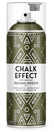 CL COSMOS LAC Kreidefarbe Spray Chalk Effect - hochwertige chalky Kreidesprühfarbe Farbspray - Spray Paint Farbe (Indian Green)