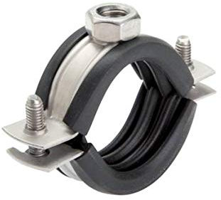 Rohrschelle, 108-116mm, Material Edelstahl mit Einlage
