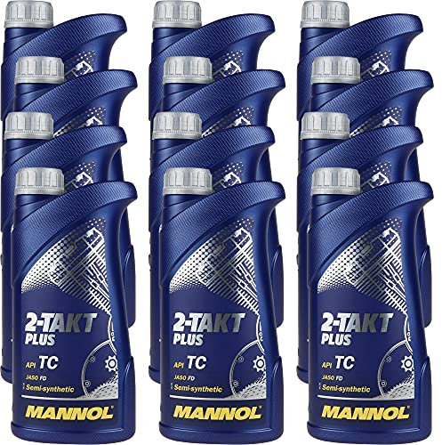 QR-Parts Set 85472702 MN7204-1 12x1 Liter MANNOL 2-Takt Plus API TC Öl Motorradöl Scooter Teilsynthetisch