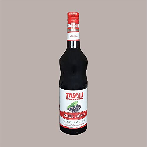 Lucgel Srl 1.320 kg Sirope de grosella negra en botella de vidrio TOSCHI para helado de aperitivo granizado