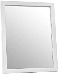 Specchio rettangolare da parete cornice in legno colore bianco 50*70 cm NOF-818028