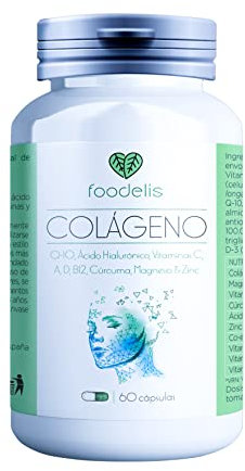Colágeno con Magnesio y Ácido Hialurónico + Cúrcuma + Q10 + Zinc y Vitaminas - 2 Meses de Suministro (60 Cápsulas) - Articulaciones Fuertes, Piel Tersa, Energía - Alta Eficiencia con 1 Dosis al Día