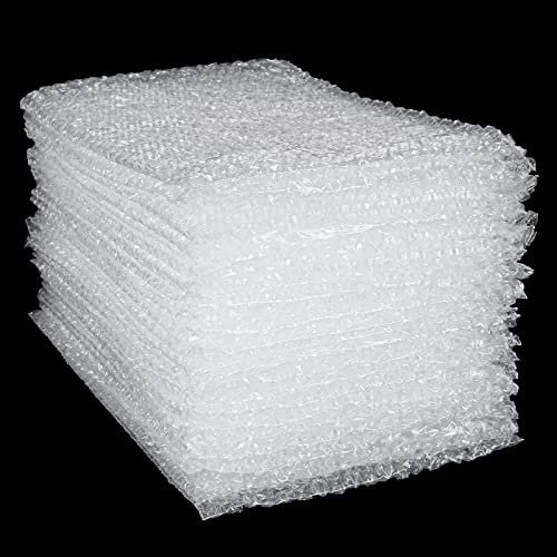 CYEAH 100 Stück transparente Luftpolsterbeutel, Verpackungsfolie, 15,2 x 25,4 cm Luftpolstertaschen für Innenverpackung, schützende Luftpolsterfolie für Umzug, Versand und Aufbewahrung