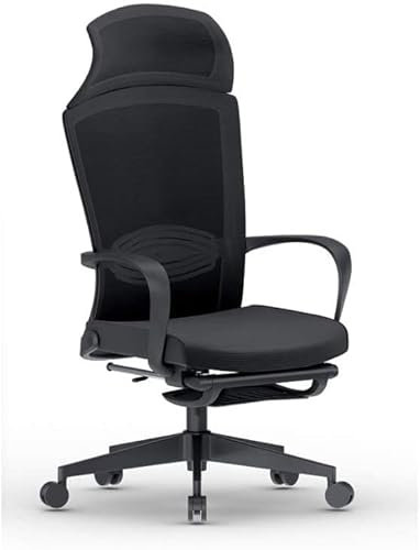 ABGRC Bürostuhl Anhebender Bürostuhl，Drehbarer Arbeitsstuhl mit weichem Sitz und ergonomischer Rückenlehne für Rückenschmerzen，Einfach zu montierender Schreibtischstuhl，Schwarz Stress abbauen
