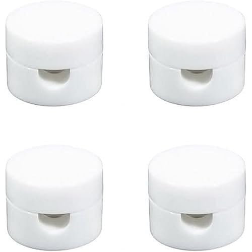 4 Pezzi - Fissaggio a parete passacavo universale per cavo tessile per illuminazione 2x0,75 e 3x0,75 - Bianco