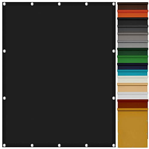 Telo Ombreggiante Impermeabile 3 x 4 m 98% Anti-UV Vela Ombreggiante per Balconi con Occhielli per Esterno Terrazza Giardino, Nero
