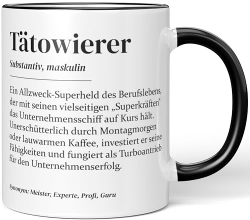JUNIWORDS Tasse, Definition Tätowierer, Schwarz (7235910)