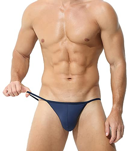 Fulidngzg Sexy Hombre, Suspensorio Slip Blanco Calzoncillos Eróticas Gay Tangas Halter V Sling Elefante G-String Ropa Interior Jockstrap Leopardo Elasticidad Deportivo Transpirable