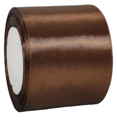 Satinband Kaffee 100mm Breit Geschenkband Satin,22m Satinbänder Kaffee Dick Schleifenband Dekoband Seidenband Geschenkverpackung Stoffband Geschenkbänder für Dekorieren Basteln Kleid Hochzeit