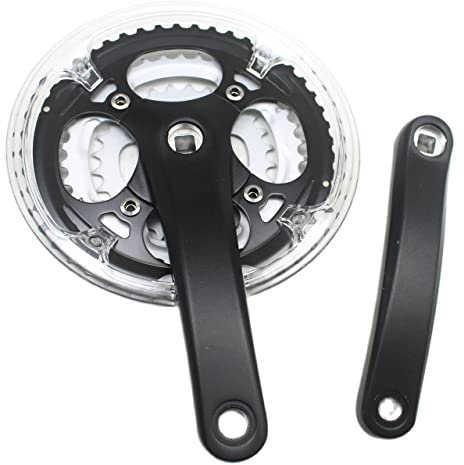 QmeNa Kurbelgarnitur MTB Bike-Kurbel-Set 7/8/9 Geschwindigkeit 48-38-2 8t 170mm. Fahrradkurbel-Set Hohle Zahnplatte Fahrradkurbel-Kettenrad-Kettenblatt Crankset