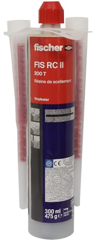 fischer - Résine d'inejction FIS RC II 300 T pour scellement de fers à béton - 1 cartouche de 300 ml