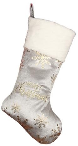 Domasvmd Weihnachtsstrumpf-Anhänger aus Samt, Weihnachtsdekoration, gefüllt, Süßigkeiten, Geschenkverpackung, für Kinder, Süßigkeiten, Innenbereich, Familie, hängende Anhänger