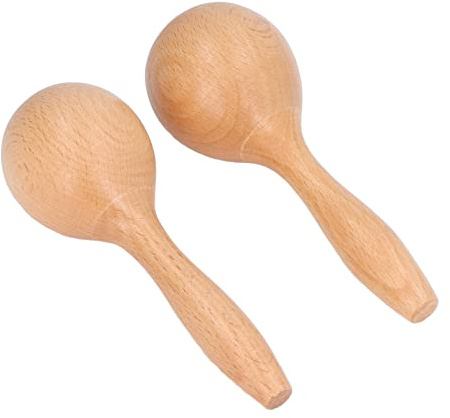 Musikschüttler Maracas, 2 Stück Maracas Handpercussion Klarer Klang Glänzendes Aussehen 14x5x5cm Buchenholz Material Instrument für Partys