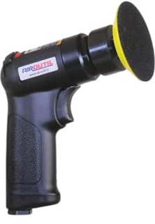 AIROUTIL - Ponceuse Pneumatique Orbitale Revolver 75mm - Finition Carrosserie Professionnelle - Air Comprimé - Excentration 1,5mm Zero Trace