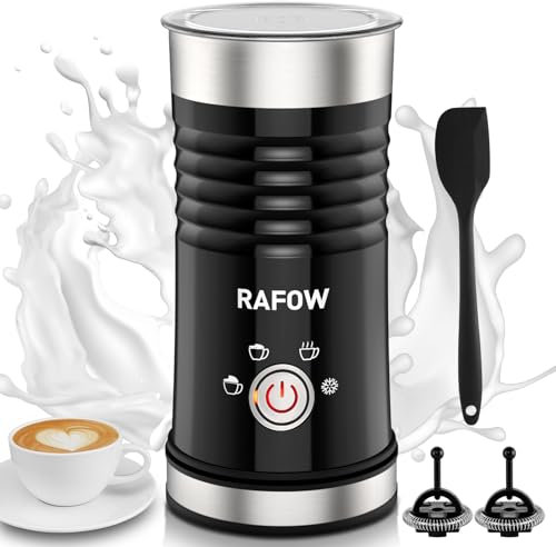 Milk Frother Electric 4 in 1 - Automatic Milk Steamer 300ml, Hot & Cold Milk Foamer Maker, Durable Stainless Steel Milk Warmer, Silent Operation Milk Heater for Latte Cappuccinos Macchiato Chocolate