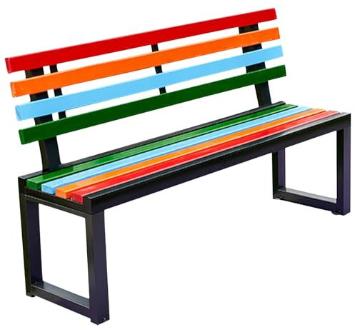ZPRYZHD Parkbank Wetterfest, Parkbank mit Rückenlehne, Gartenbank, Outdoor-Gartensofa, Rasen, Veranda, Dekorativer Möbelsitz für den Außenbereich, Bank Zweisitzer(Black,150x40x80cm)