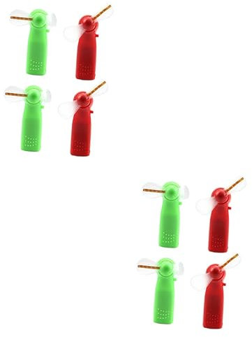 TOGEVAL 8pcs Led Mini Handheld Desk Fan Usb-powered Table Cooler Glowing Patterns Portable Fan for Home Office Random Color